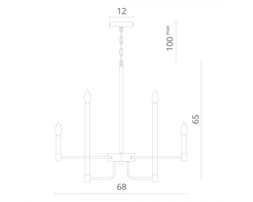 Подвесная люстра Lokki 2543/04 LM-12 Divinare