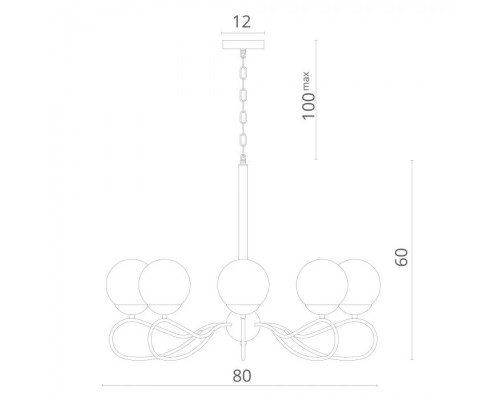 Подвесная люстра Medison 2544/04 LM-8 Divinare