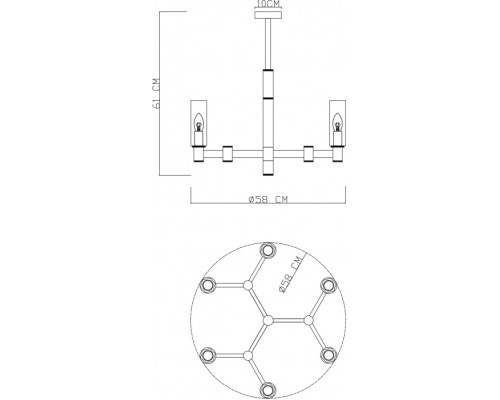 Потолочная люстра Barolo 2654/17 LM-6 Divinare