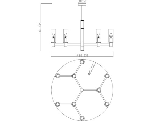 Потолочная люстра Barolo 2654/17 LM-9 Divinare
