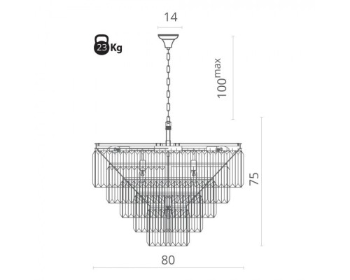 Подвесная люстра Nova Grigio 3002/05 SP-18 Divinare