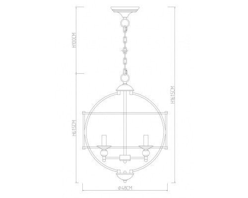 Подвесная люстра Campo 3004/02 SP-3 Divinare