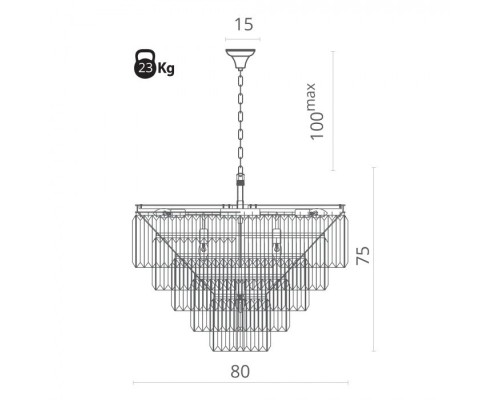 Подвесная люстра Nova 3005/23 SP-18 Divinare