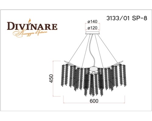 Подвесная люстра Salice 3133/01 SP-8 Divinare