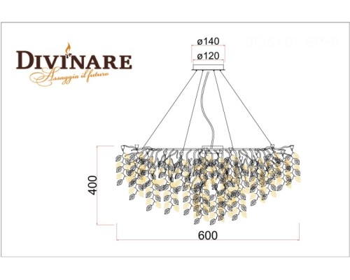 Подвесная люстра Salice 3136/01 SP-8 Divinare