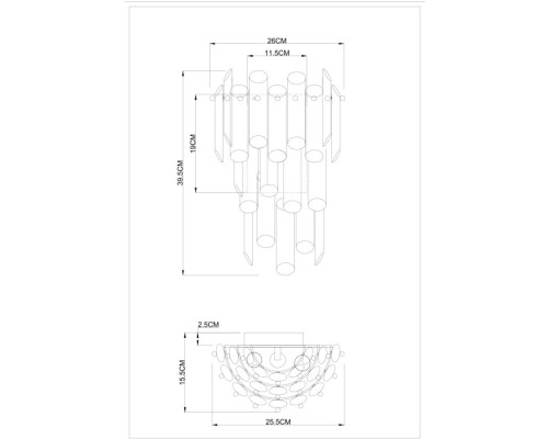 Настенный светильник Rosie 3511/02 AP-3 Divinare