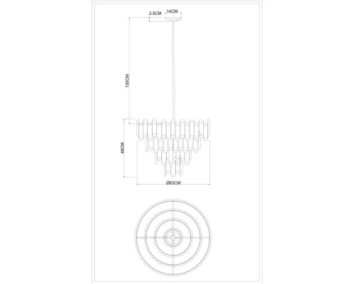 Подвесная люстра Rosie 3511/02 LM-8 Divinare