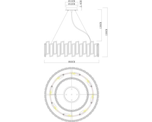 Подвесная люстра Romilda 3512/02 LM-8 Divinare