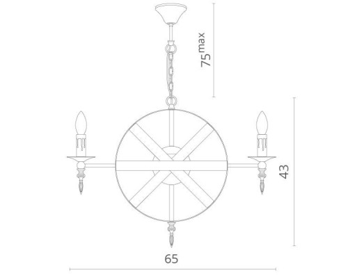 Подвесная люстра Eterno 4043/04 SP-8 Divinare
