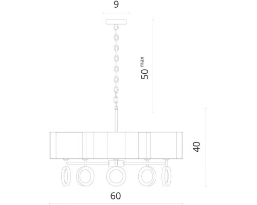 Подвесная люстра Contralto 4069/02 LM-5 Divinare