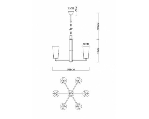 Подвесная люстра Subra 4503/17 LM-6 Divinare