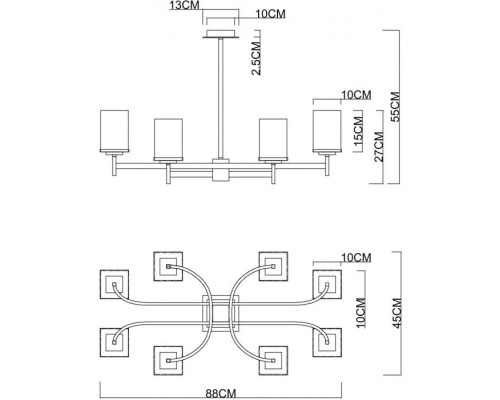 Потолочная люстра Fawaris 4504/17 LM-8 Divinare