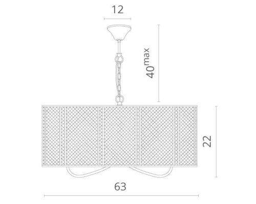 Подвесная люстра Rete 5008/04 SP-6 Divinare