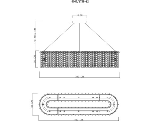 Подвесная люстра Felis 6005/17 SP-12 Divinare