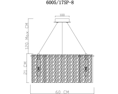 Подвесная люстра Felis 6005/17 SP-8 Divinare