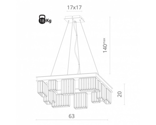 Подвесная люстра Charlie 6817/02 SP-12 Divinare