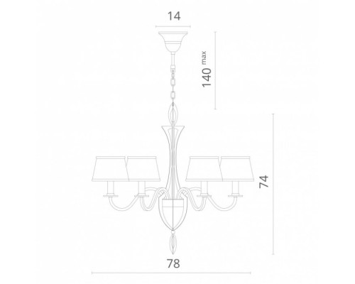 Подвесная люстра Florence 6819/19 SP-6 Divinare