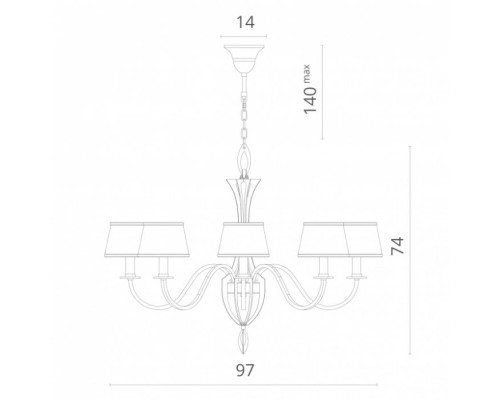 Подвесная люстра Florence 6819/19 SP-8 Divinare