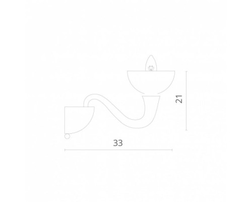 Бра Bianca-nero 7091/04 AP-1 Divinare