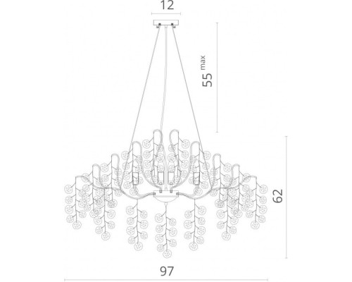 Подвесная люстра Spumante 7288/26 SP-12 Divinare