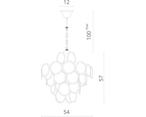 Подвесная люстра Chloe 7566/01 SP-8 Divinare