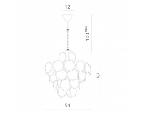 Подвесная люстра Chloe 7566/02 SP-8 Divinare