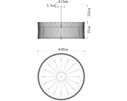 Подвесная люстра Bivara 7567/18 SP-16 Divinare