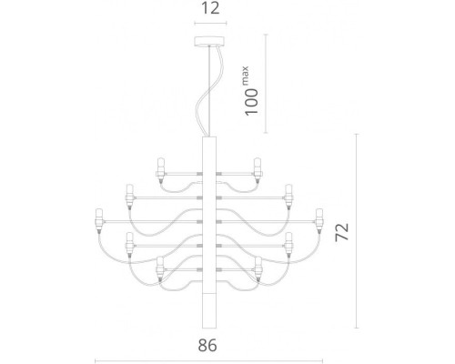 Подвесная люстра Molto 8030/02 LM-30 Divinare
