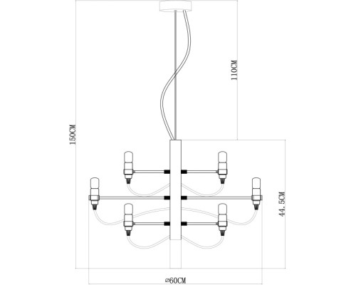 Подвесная люстра Molto 8030/17 LM-18 Divinare