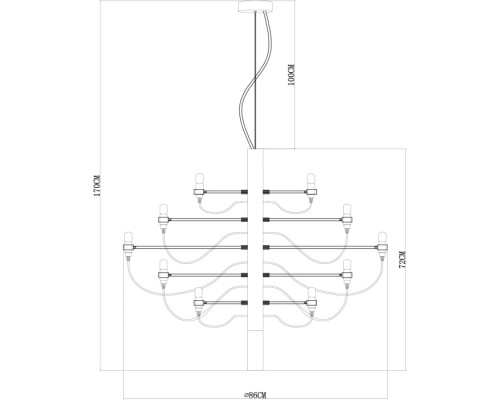 Подвесная люстра Molto 8030/17 LM-30 Divinare