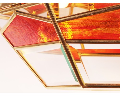 Потолочная люстра  1007/3PL-B.CRISTALLO M+ROSSO Doge Luce