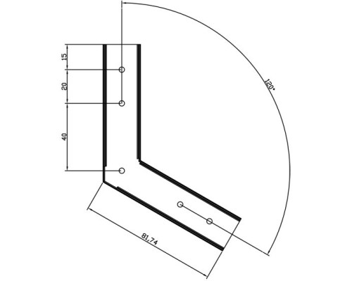 Соединитель L-образный SPACE-Track system 120 connector SPACE-Track system B Donolux