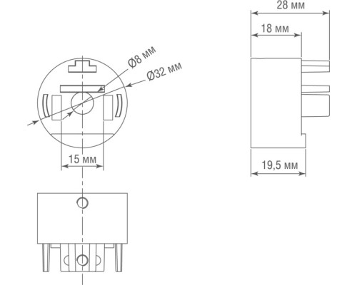 Заглушка Round Line Cap DLR B1 Donolux