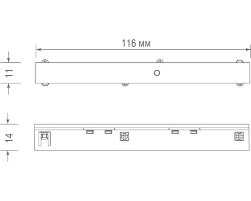 Коннектор прямой Slim Line Connector 180 DLS W Donolux