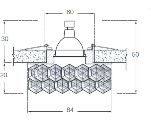 Точечный светильник Downlight DL062.02.1/9 crystal/rose Donolux