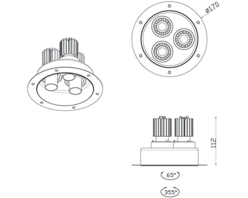 Точечный светильник Ray DL18152R9W3B Donolux