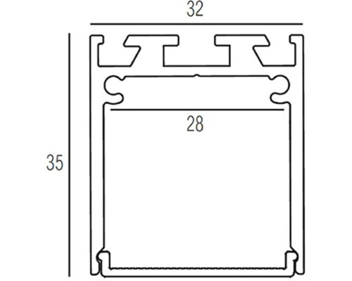 Профиль  DL18506RAL9003 Donolux
