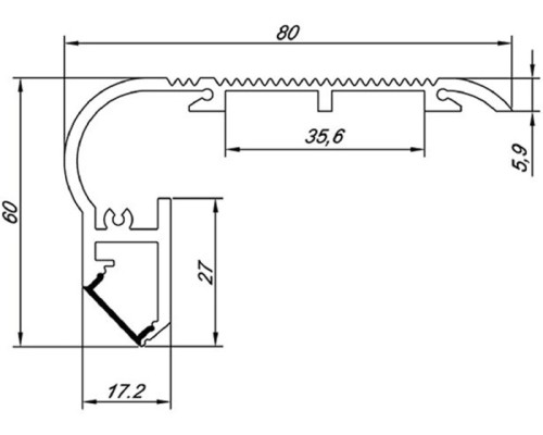 Профиль  DL18508 Black Donolux