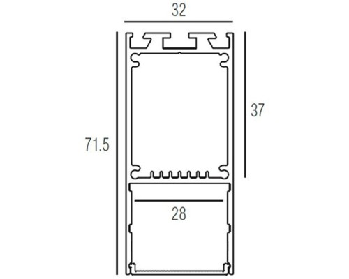 Профиль  DL18515Alu Donolux