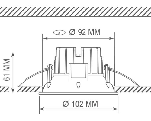 Точечный светильник Marta DL18616/01WW-R White Donolux