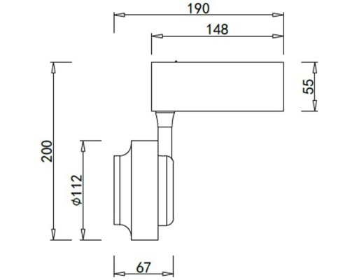 Трековый светильник Occhio DL18784/01M Black Donolux