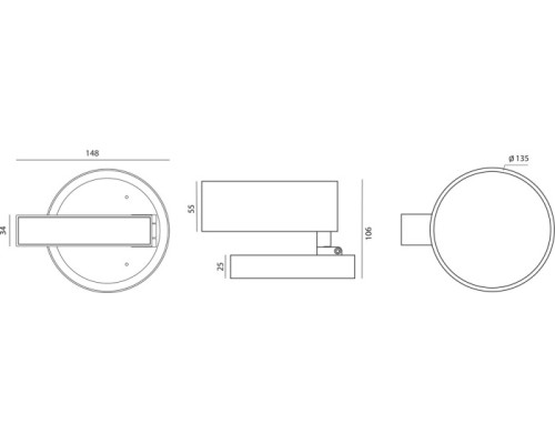 Трековый светильник Luna DL18791/Black Bronze 24W Donolux