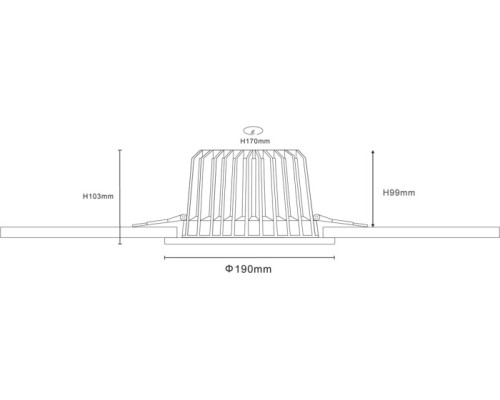 Точечный светильник Loop DL18838/30W White R Dim 4000K Donolux