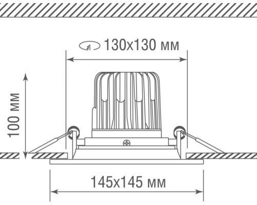 Точечный светильник Atom DL18893/01 White SQ Donolux