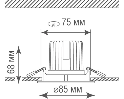 Точечный светильник Basis DL18894R7W1 Donolux