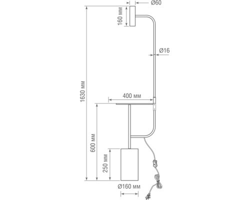 Торшер Veneto DL20652T1Copper Brass Donolux