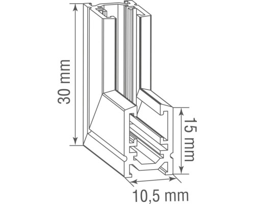Соединитель Slim Line Mini Inner corner DLSM CB Donolux
