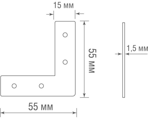 Соединитель L-образный Slim Line L connector DLS B Donolux
