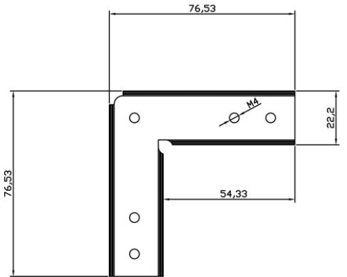 Соединитель L-образный SPACE-Track system L connector SPACE-Track system W Donolux