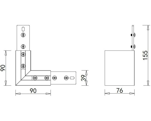 Соединитель L-образный Magic track L corner DLMB Sp Donolux